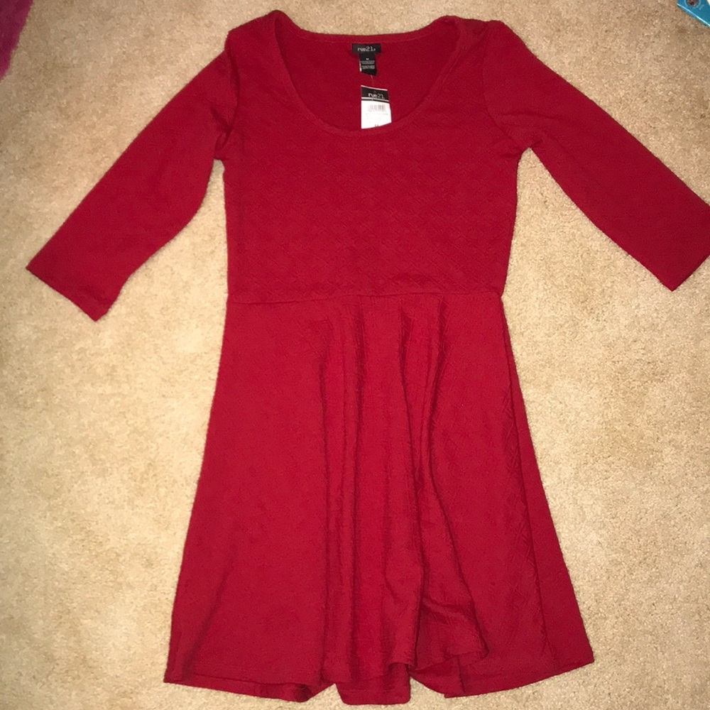 Rue 21 Red Long Sleeve Dress